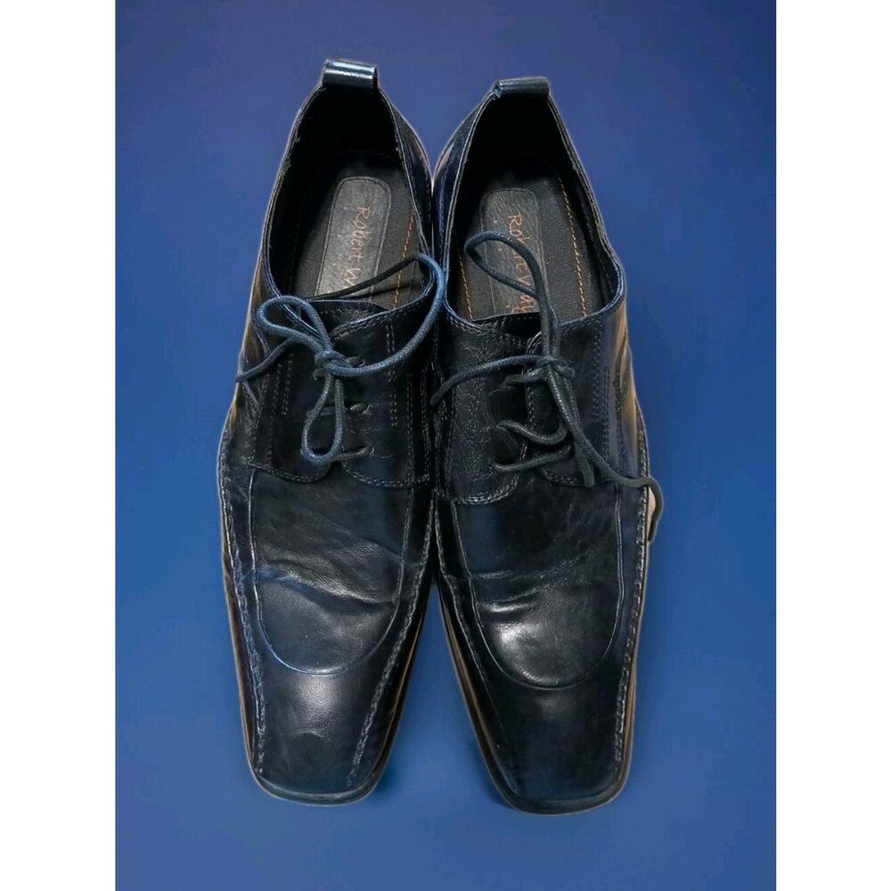 Vintage Robert Wayne Fresco Oxford Dress Men Shoes Black Size 11